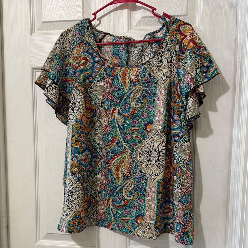 SHEIN Multicolor Paisley Blouse